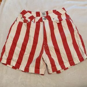 BDG Urban Outfitters red and white high waisted shorts size 27